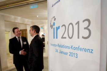 IR 2013, Konferenzen, IR Event von Finanzkommunikationsberatung cometis AG
